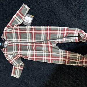 Plaid Red and Gray Onesie